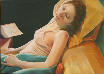 Gwen Gugell Figure Painting Portrait Bathed in Sunlight